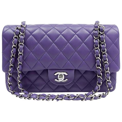 purple chanel purse|large chanel shoulder bag.